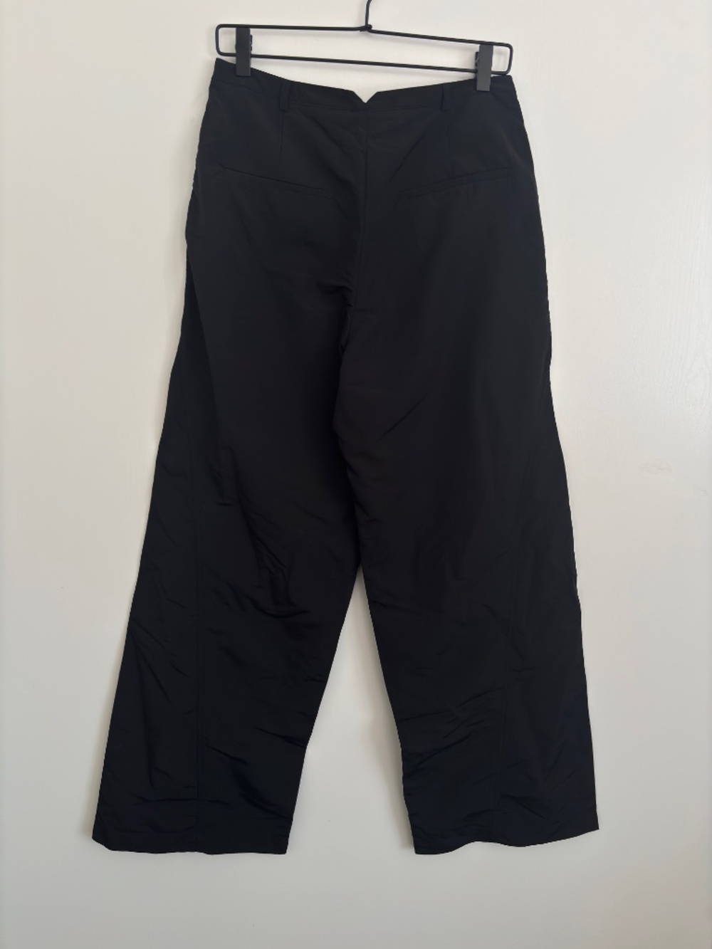 NWOT Zara Black Wide Leg Polyamide Pants Women’s Small Lightweight Trousers